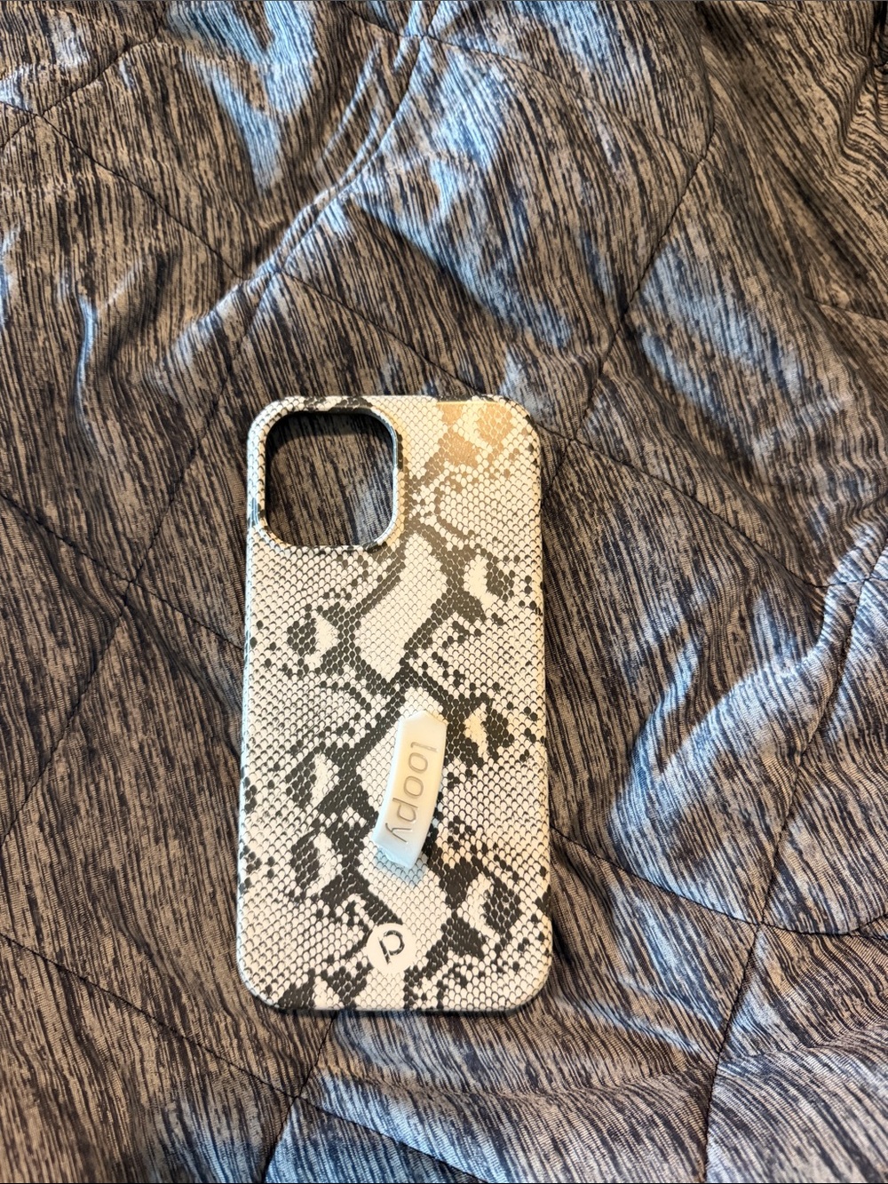 Loopy Case Snake Print Phone Case in White and Black